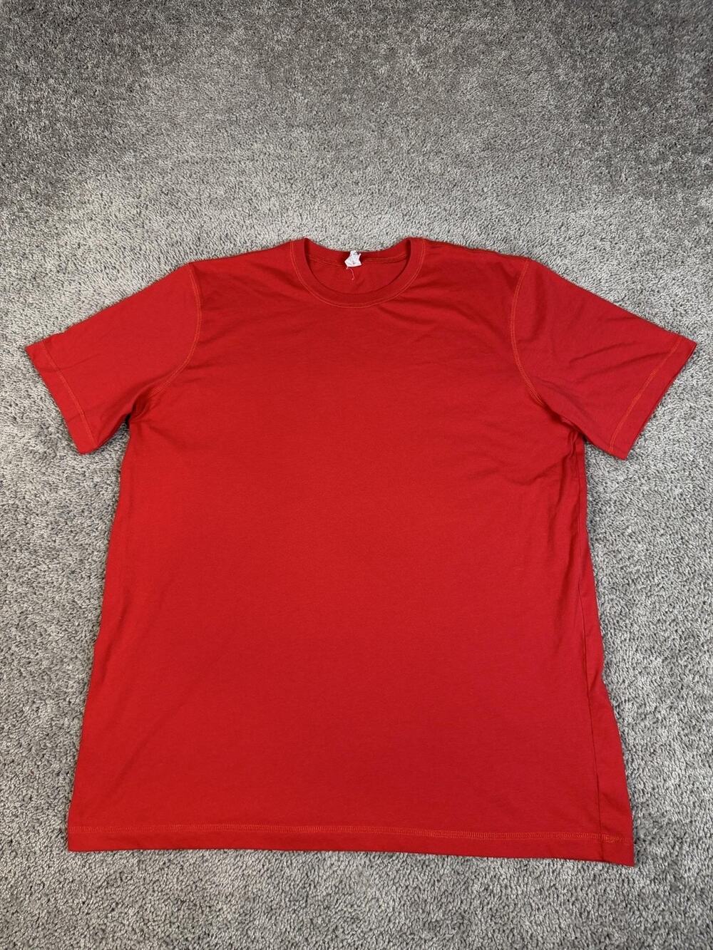 Alo Shirt Mens 2XL Red Crew Neck Cotton Polyester Basic Jersey Lightweight